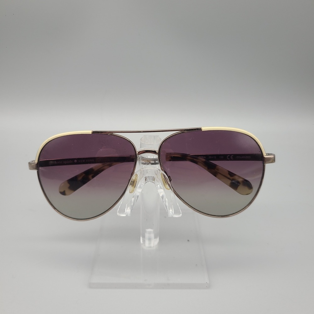 Kate Spade Amarissa/S Aviator Sunglasses Gold Tortoise Polarized F45LA 59-12 135